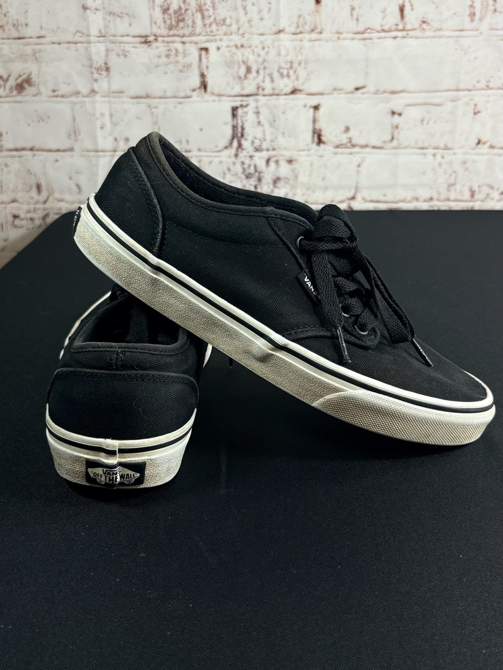 Vans Kids Black Canvas Lace-Up Sneakers